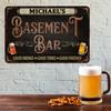 Personalized Bar Sign Metal Tin Plate Wall Art Home Garage Man Cave Decor