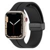 Apple Watch SE Silicone Magnetic Strap - Solid Color Folding Buckle Wristband