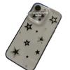 "Niche Black Star Transparent Case for iPhone 13/12/11 Pro/XR/XS/8/7"