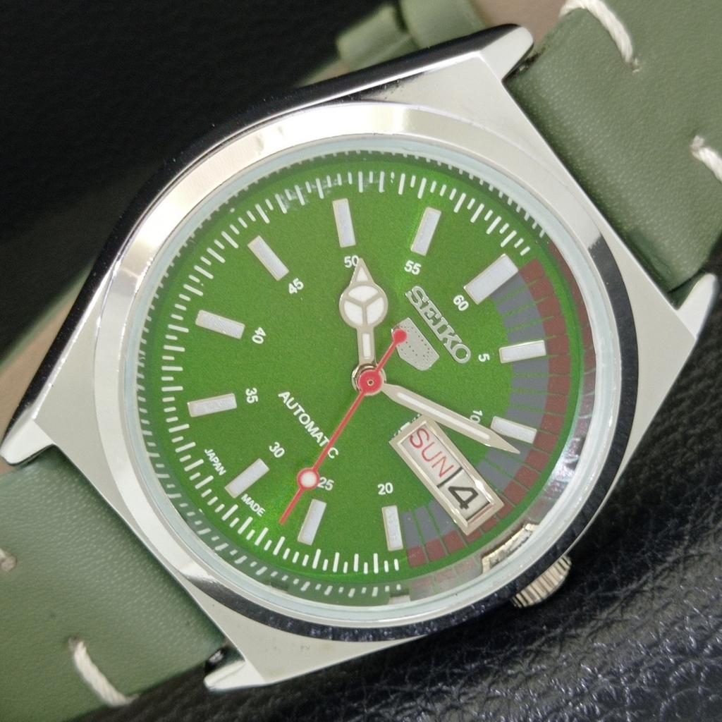 

JAPAN VINTAGE REFURBISHED SEIKO 5 AUTOMATIC 6309A MENS GREEN WATCH a440893-4 Sk-a440893