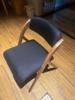Folding Chair, Wooden Backrest Chair, Solid Wood Dining Chair, Multi-functional Stool, Foldable Chair for Home and Office