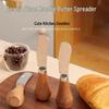 Vertical Wooden Handle Butter and Cheese Spreader Knife
