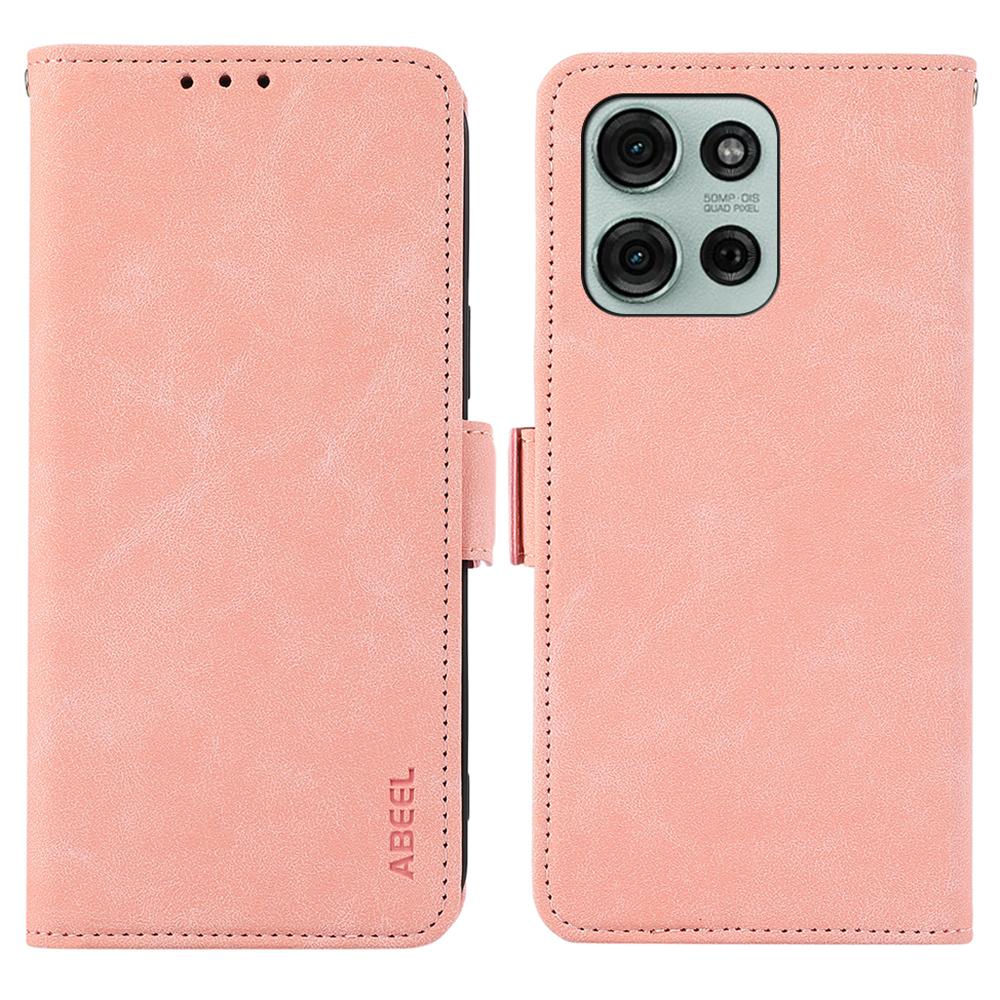 For Motorola Moto G75 5G Case PU Leather Folio Stand View RFID Blocking Phone Cover