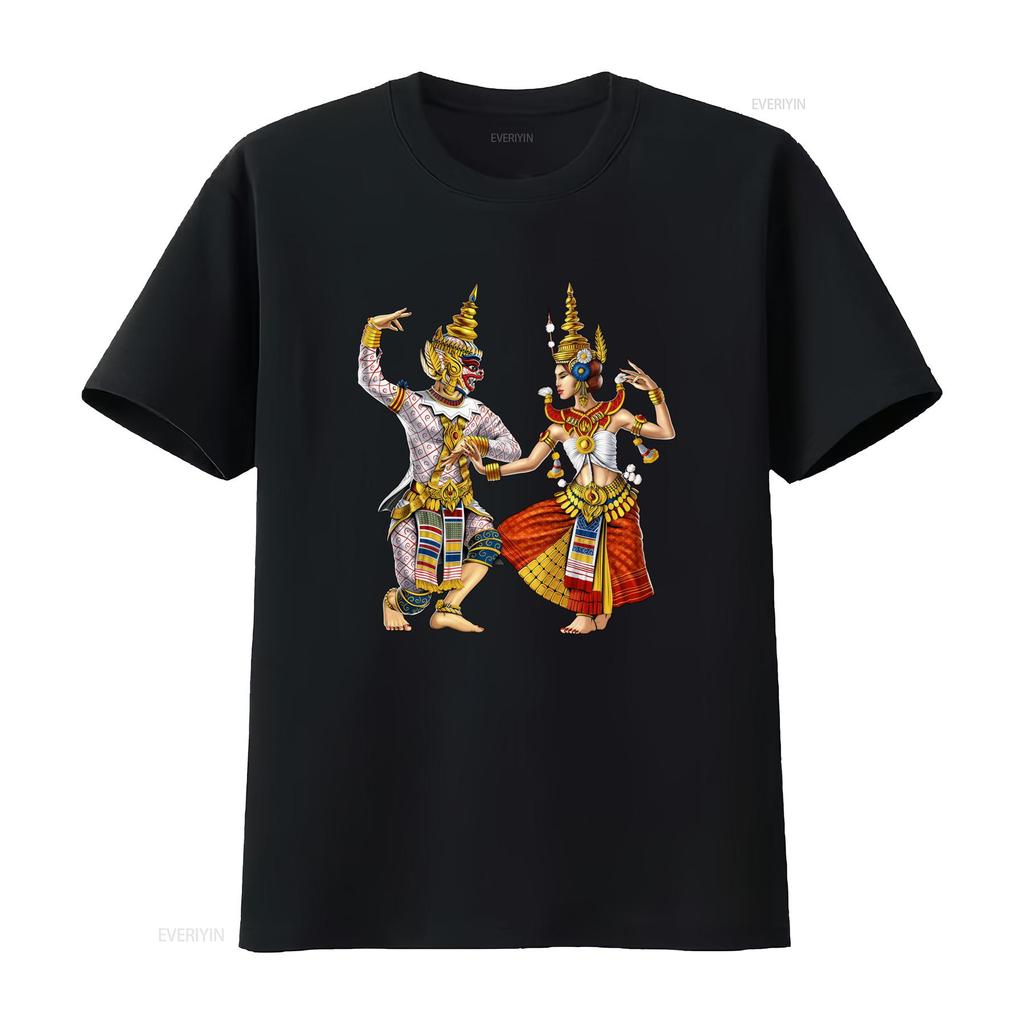 Cambodian Khmer Traditional Dance Apsara Cambodia Dancers T Shirt Unique Cultural Print for Fashion Lovers vintage Washed