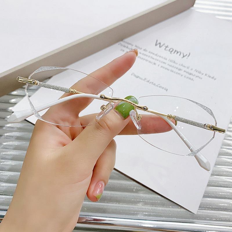 Lesebrille Damen Blaulichtfilter Presbyopie Brille Damen Vintage Ultraleicht Ovaler Rahmen Weitsicht Brille 0~+4.0