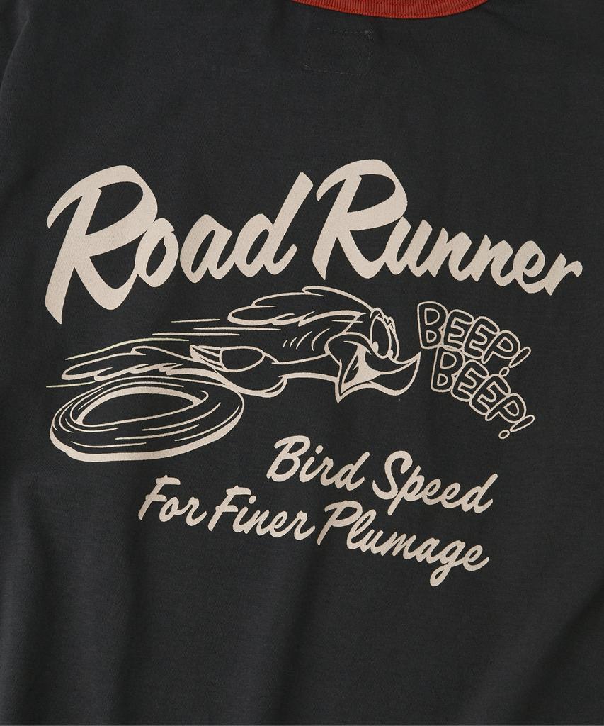 OUTSTANDING [Looney Tunes] Half Sleeve Tee(Bird Speed)_Charcoal