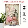 Vintage Pink Perfume Bottle Botanical Print Metal Poster Wall Art 20x30 Cm for Living Room