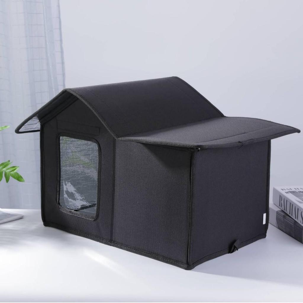Waterproof Outdoor Cat House: Foldable, Removable, Washable, and Warm 4-Season Pet Villa Tent for Cats and Dogs.