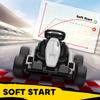 24V Electric Go Kart, Drift Kart with Adjustable Seat, Slow Start, 5-Point Harness, Music, for 6-12 Years, White