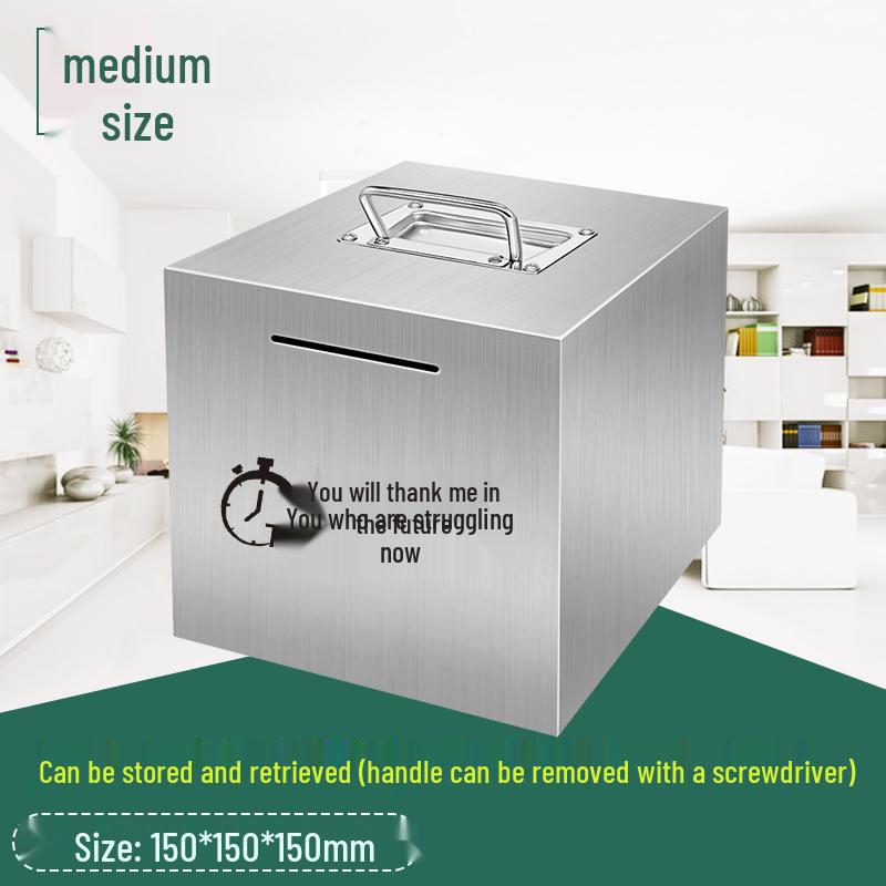 2026 Large Capacity Stainless Steel Piggy Bank for Adults - Secure Savings, Not for Kids