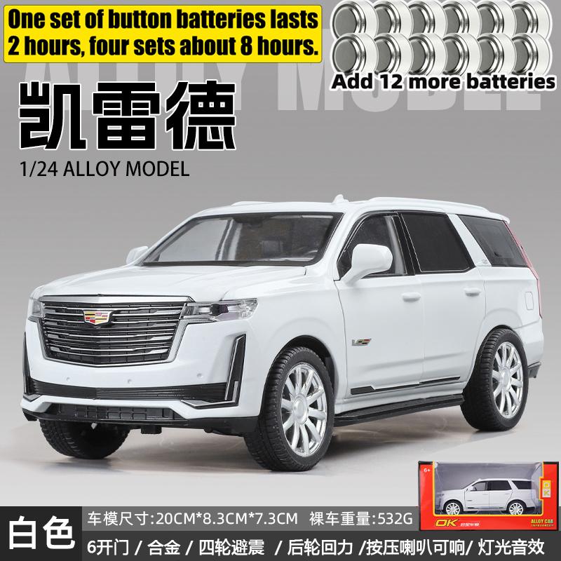 1:24 Cadillac Escalade 5th V Off Road SUV Alloy Metal Diecast Model Car Home Trendy & Desktop Display Ornament Birthday Gift Toy