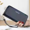 Portefeuille Long Double Fermeture Éclair pour Femme Pochette Monnaie Laser Cuir PU Souple Grande Capacité Porte-Cartes de Visite Arrivage
