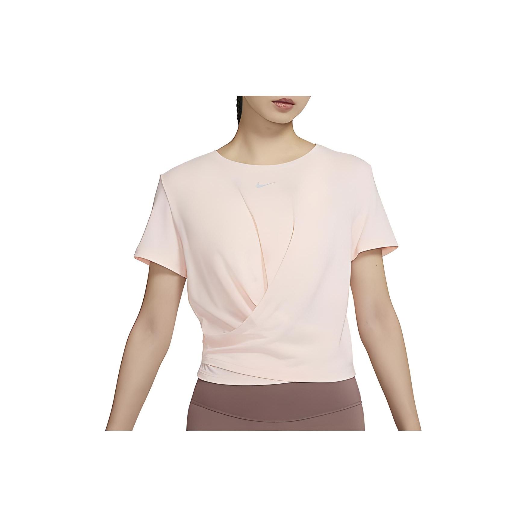 

Nike Однотонный свитер с круглым вырезом и коротким рукавом, женская футболка, топы розового цвета DZ3034-626 L