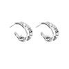 Y2K Style Metal Ball Circular Hoop Earrings for Women Exaggerated Design Bilayer Round Personality Accessories Fashion Jewelry