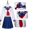 Stylish Night Sakura Rokumi Cosplay Outfit Deep Blue Polyester Fabric For Anime Lovers