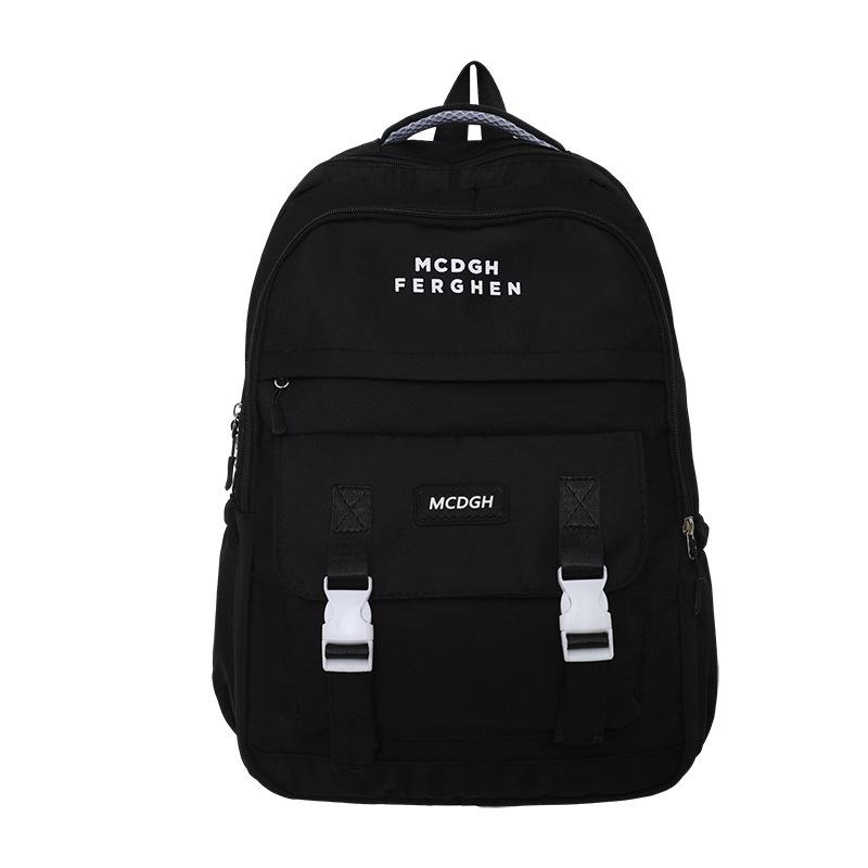 New high-value backpack, light and cute, large-capacity contrasting color and simple student backpack for junior high school and high school students