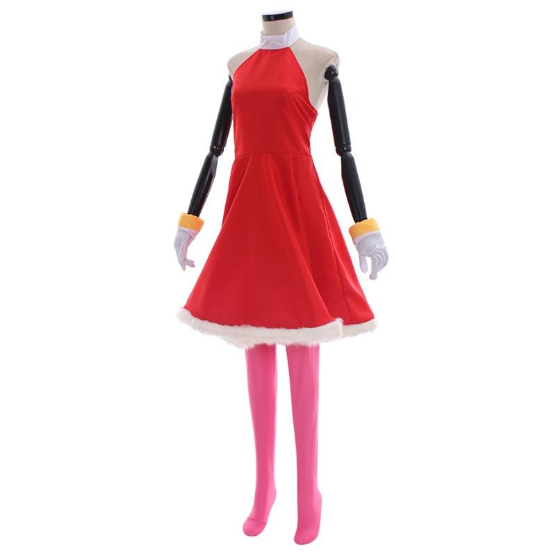Amy Rose Cosplay Costume Rosy The Rascal Cosplay Red Dress Suit Women Game Cosplay Outfit Halloween Party Role Play Dress