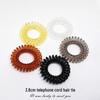 3.8CM Transparent Telephone Cord Hair Tie Accessory - Elastic Hair Rope Rubber Band