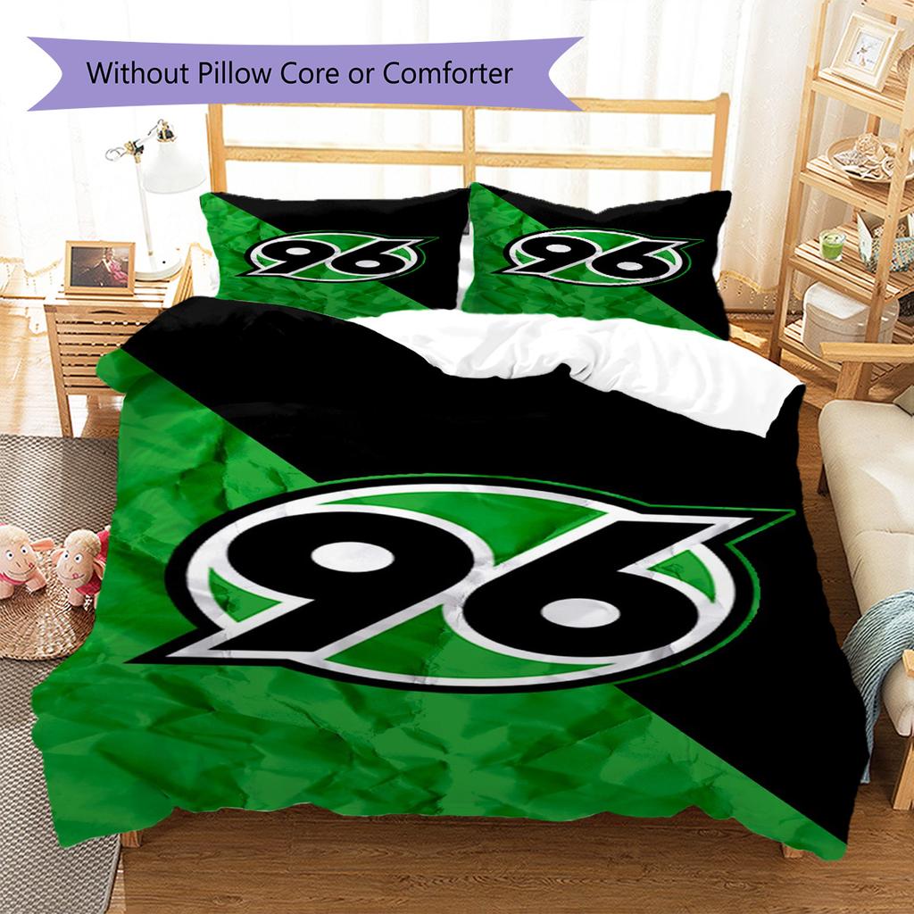 Hannover 96 Pattern Bedding Set Quilt Cover Pillowcase Home Decor Gift (1 * duvet cover + 2 * pillowcase, without core)