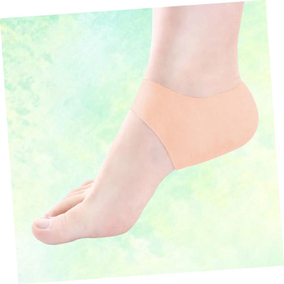 Silicone Heel Protector with Moisturizing Gel Sleeves for Dry Cracked Heels and Callus Prevention