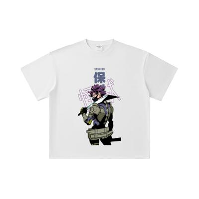 260 GSM Double Yarn 32 Count 100% Cotton Kaiju No 8 V12 Soshiro Print Unisex Heavy Cotton T Shirt
