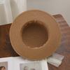 French Lace Pearl Bow Wide Brim Straw Hat For Summer Beach Sun Protection