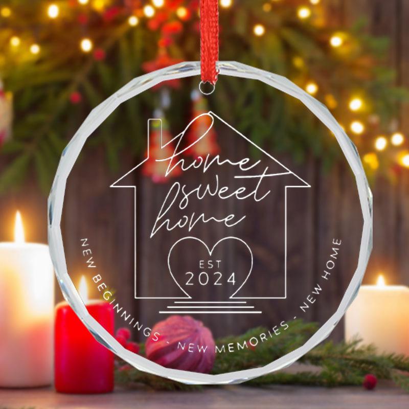 1pc/2pcs House Warming Gifts for New Home Housewarming Christmas Ornaments for Decorations First Christmas In Our New Home Gift Ideas