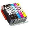Pigment Set All New Compatible Ink Cartridges with LED and Level Indicators IC Chip BCI-371XL (Black/Cyan/Magenta/Yellow) + BCI-370XLPGBK 5-Color