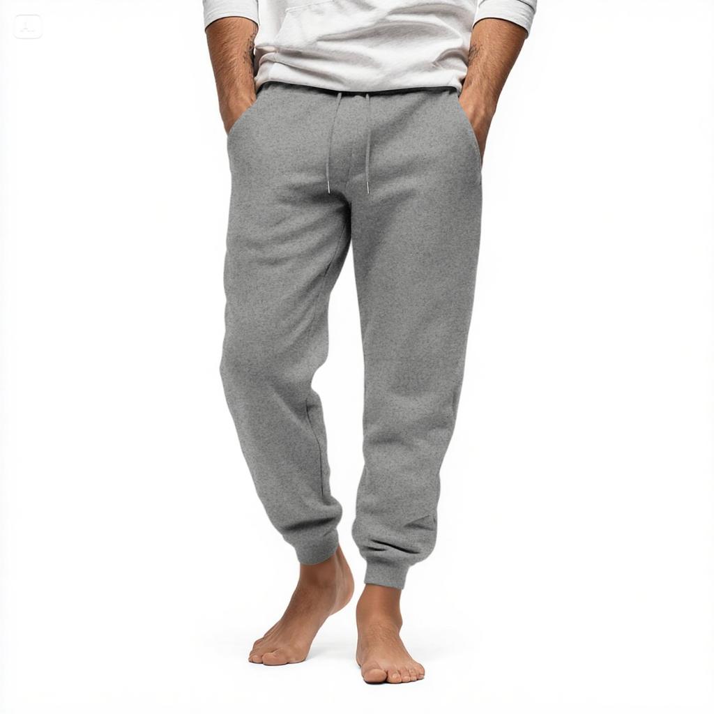 Herren Lockere Freizeit-Sweathose Elastischer Bund Kordelzug Sporthose