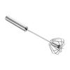 Semi-Automatic Stainless Steel Egg Whisk - Easy Hand Push Egg Beater ,  Mixer For Kitchen Use
