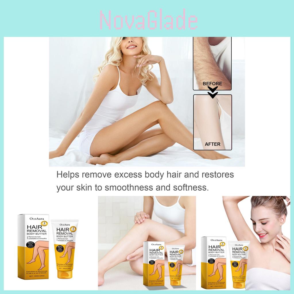 Oceaura Gentle Hair Removal Cream Ideal For Sensitive Skin Underarms And Legs 120g