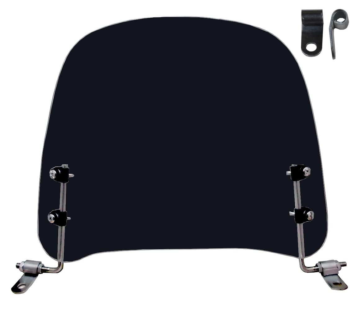 

Parts Motorcycle Short Smoke 2 Easy Includes Spare Mounting Brackets [Auto Center] Windshield, Screen, Installation, Moped/Scooter Windscreen,