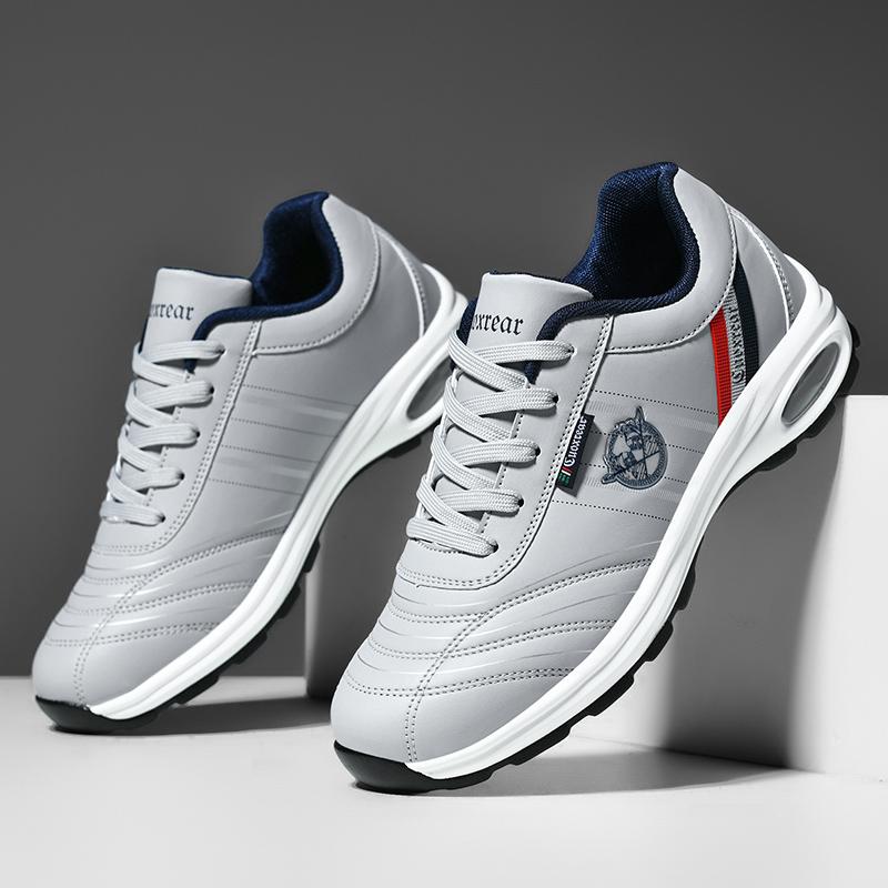 Herren-Sneaker Vielseitige Luftpolster-Laufschuhe Herren-Plattform Leder Vulkanisierte Schuhe Atmungsaktive Herren-Freizeit-Sportschuhe