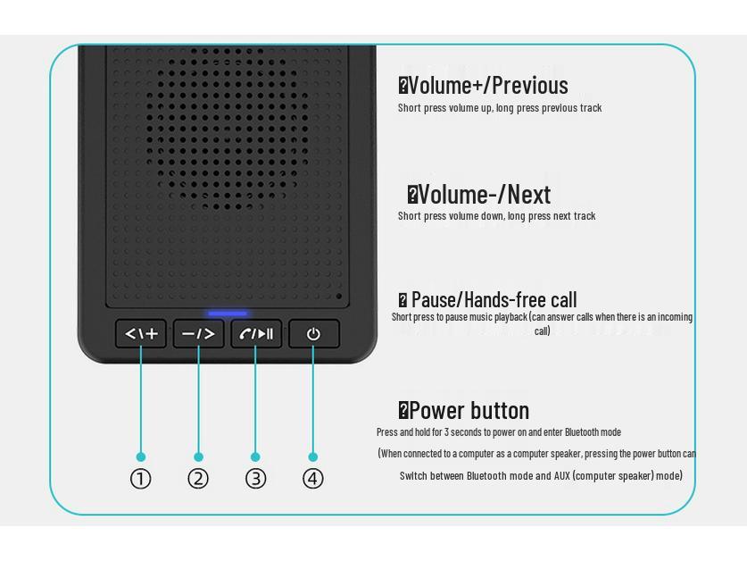 L37 Bluetooth Speaker Phone Stand with Long Battery Life & HD Sound Quality, Multi-Angle Design