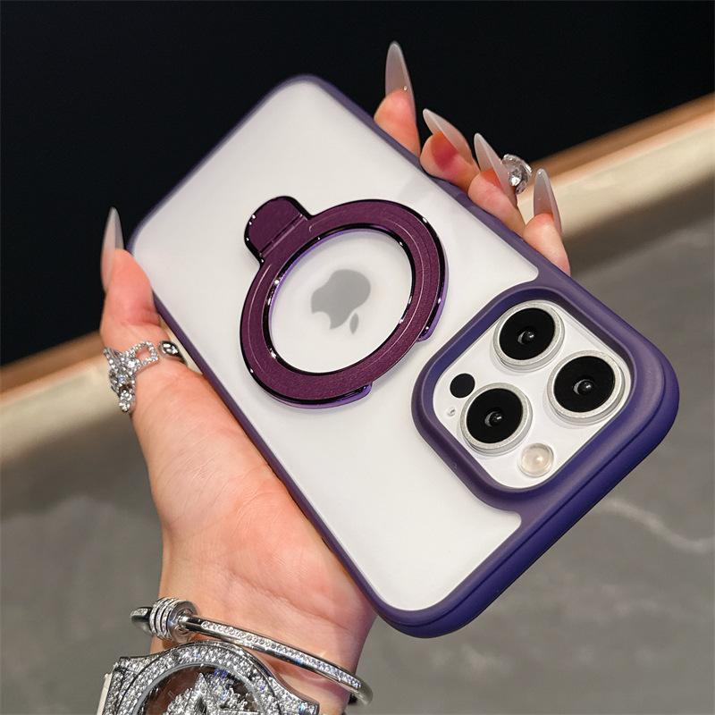 Applicable To iPhone16ProMax Magnetic Suction Bracket, Mobile Phone Case, Premium Sense Apple 15 Matte Anti-drop 14 Protective Case