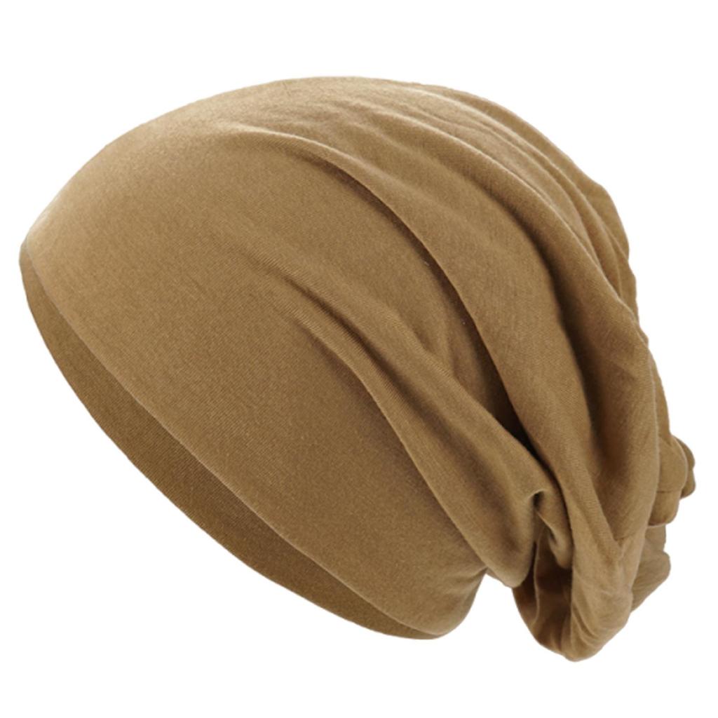 Jednokolorowa dwuwarstwowa luźna czapka - Oddychający splot do jazdy na rowerze na świeżym powietrzu, biegania i po porodzie