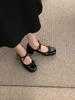 2025 New Versatile Silver French Bow Mary Jane Skirt Shoes - Women's Chunky Heel Spring Edition