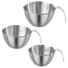 Asdays Egg Bowl Set with Spout, Measuring Marks, Dishwasher Safe, Deep, Heat Resistant, 304 Stainless Steel (Set of 3 Bowls, 10+12+14cm)