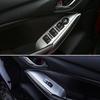 For Mazda6 Mazda 6 Atenza 2014 2015 2016 2017 2018  Car Sticker Door Window Glass Switch Panel Cover Trim Lift Frame Armrest
