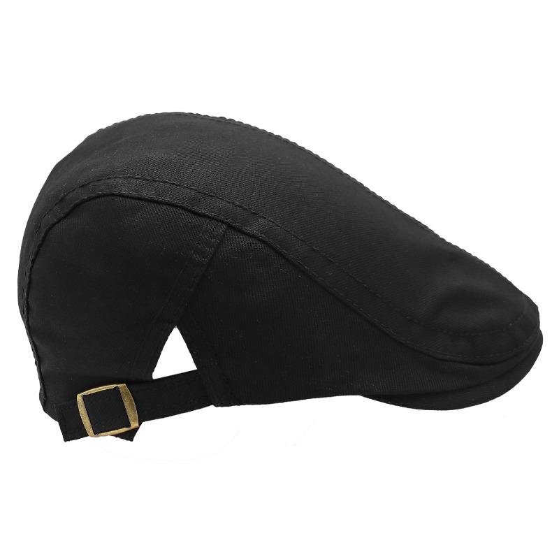 New solid color beret autumn and winter literary and retro men and women forward short brim cap casual versatile painter hat