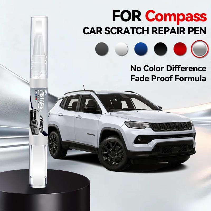 For Jeep Compass Car Paint Repair Pen Touch Up Scratch Remover DIY Auto Accessories White 296 Black 848 Red JRM Silver Blue SB8