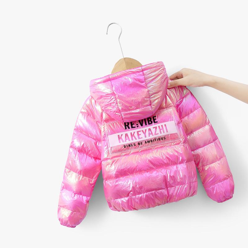 Kinder Daunen-Baumwollmantel Bunte Winterjacke für Mädchen Herbst Warme Daunen-Kapuzenmantel Teenager-Parka Kinderjacke Daunen & Parkas
