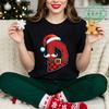 Family Matching Christmas Shirts Santa Alphabet 2026 Funny Xmas Pajamas Party Outfits for Parents Kids Family Vacation Tops Gift