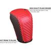 Car Gear Shift Knob Cover, Leather Vehicle Stick Shifting Protector with Nee Red