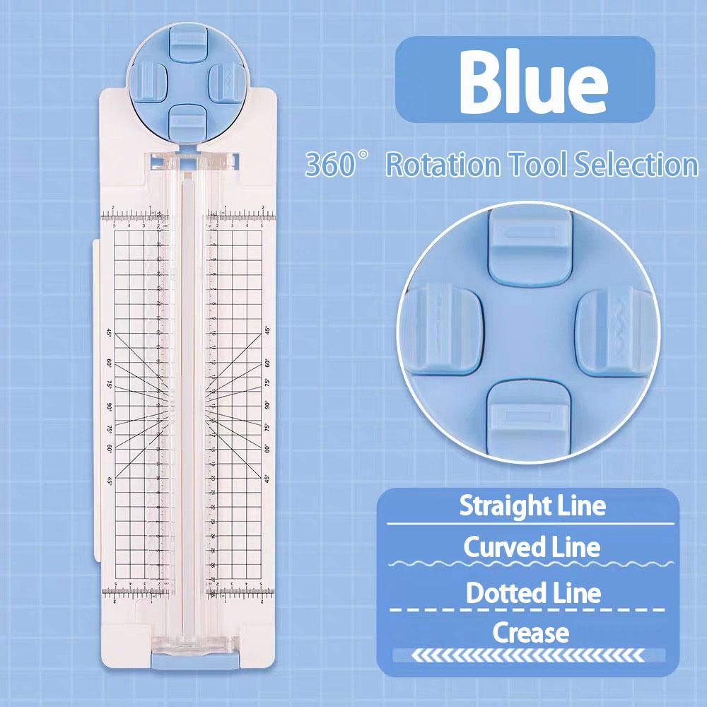 

4-in-1 Large Paper Cutter Portable Paper Trimmer Multi-functional Paper Cutter Suitable for Daily Office and Handmade DIY синий
