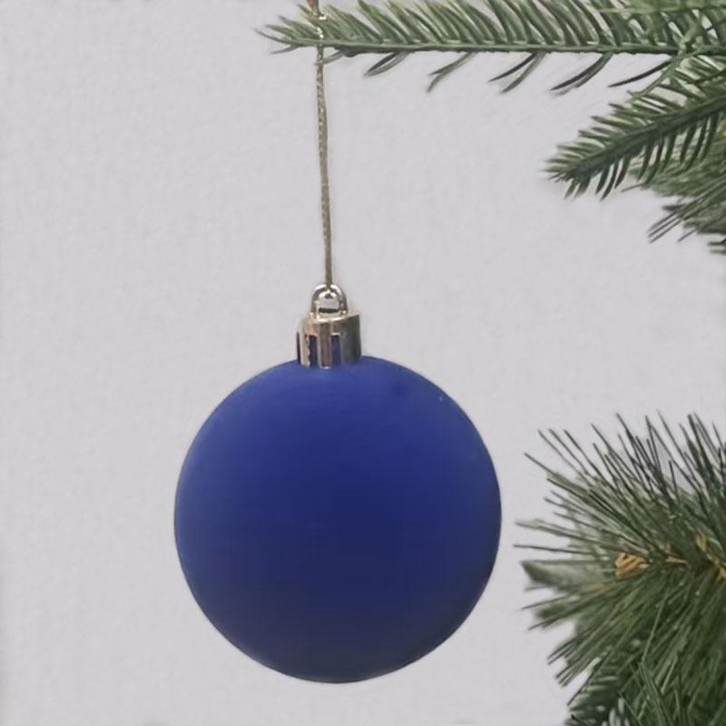 Cross-border Flocking Red Christmas Pumpkin-Shaped Ornaments - Irregular Plastic Tree Decorations