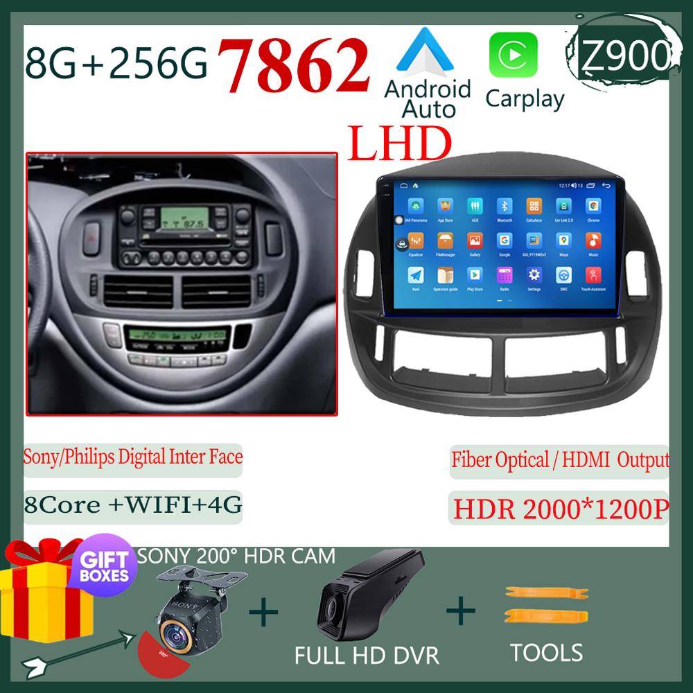 Touch QLED Screen Car Radio Android For Toyota Previa 2003 - 2008 LHD RHD Auto Stereo Video Player GPS Bluetooth WIFI DVD DSP BT