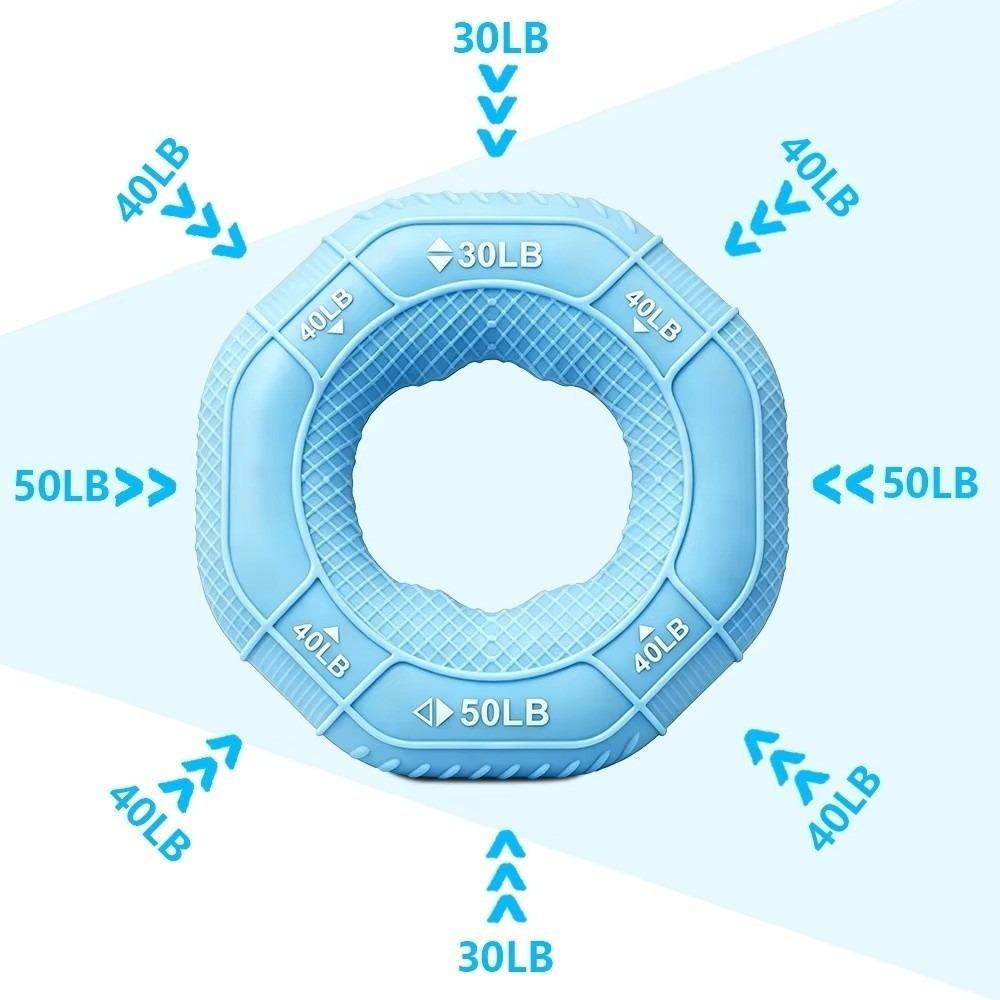 10LB-90LB Finger Trainer Ring Silicone Hand Exercise Ring Durable Hand Gripper Ring Stress Relief