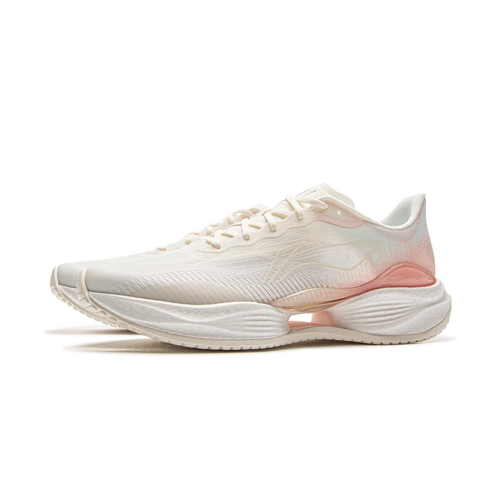 Li Ning Ultra Light 22 Racing Lightweight Cushioning Running Shoes Women Sneakers Off-White ARBV002-28