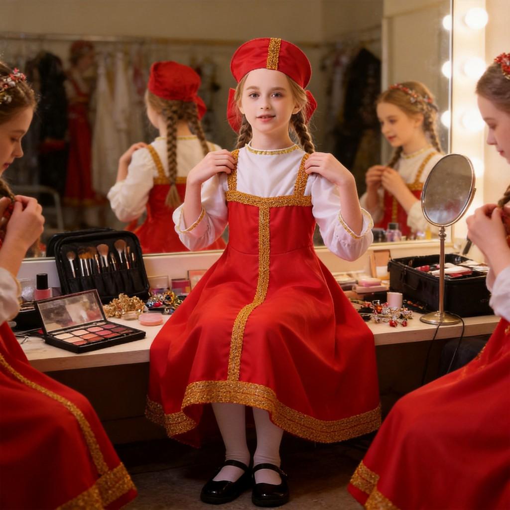 Ethnic Costume With Polyester Fabric For Cultural Performances And Stage Shows